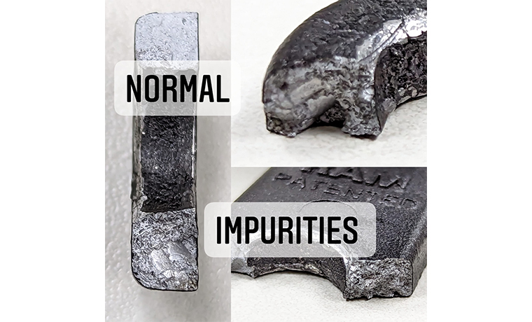 Typical defect of impurities in Aluminum Die Casting